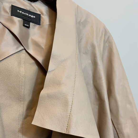 Mackage cream leather jacket - Picture 6 of 8